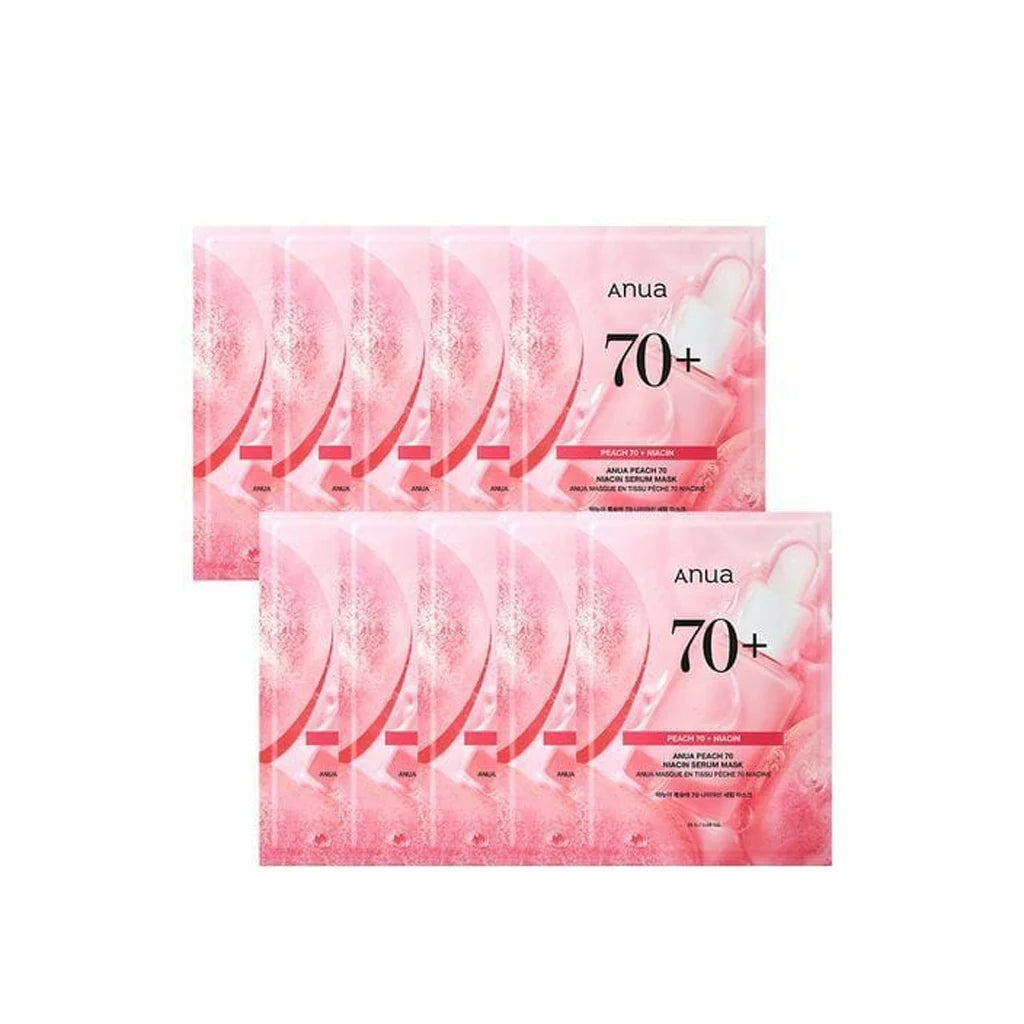 Anua - Peach 70 Niacin Serum Mask Set 25 ml x 10 sheets