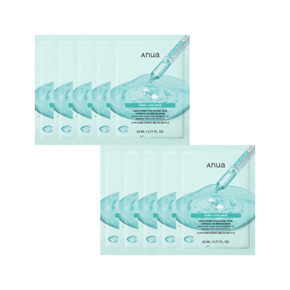 Anua - PDRN Hyaluronic Acid Capsule 100 Serum Mask Set  23 ml x 10 sheets